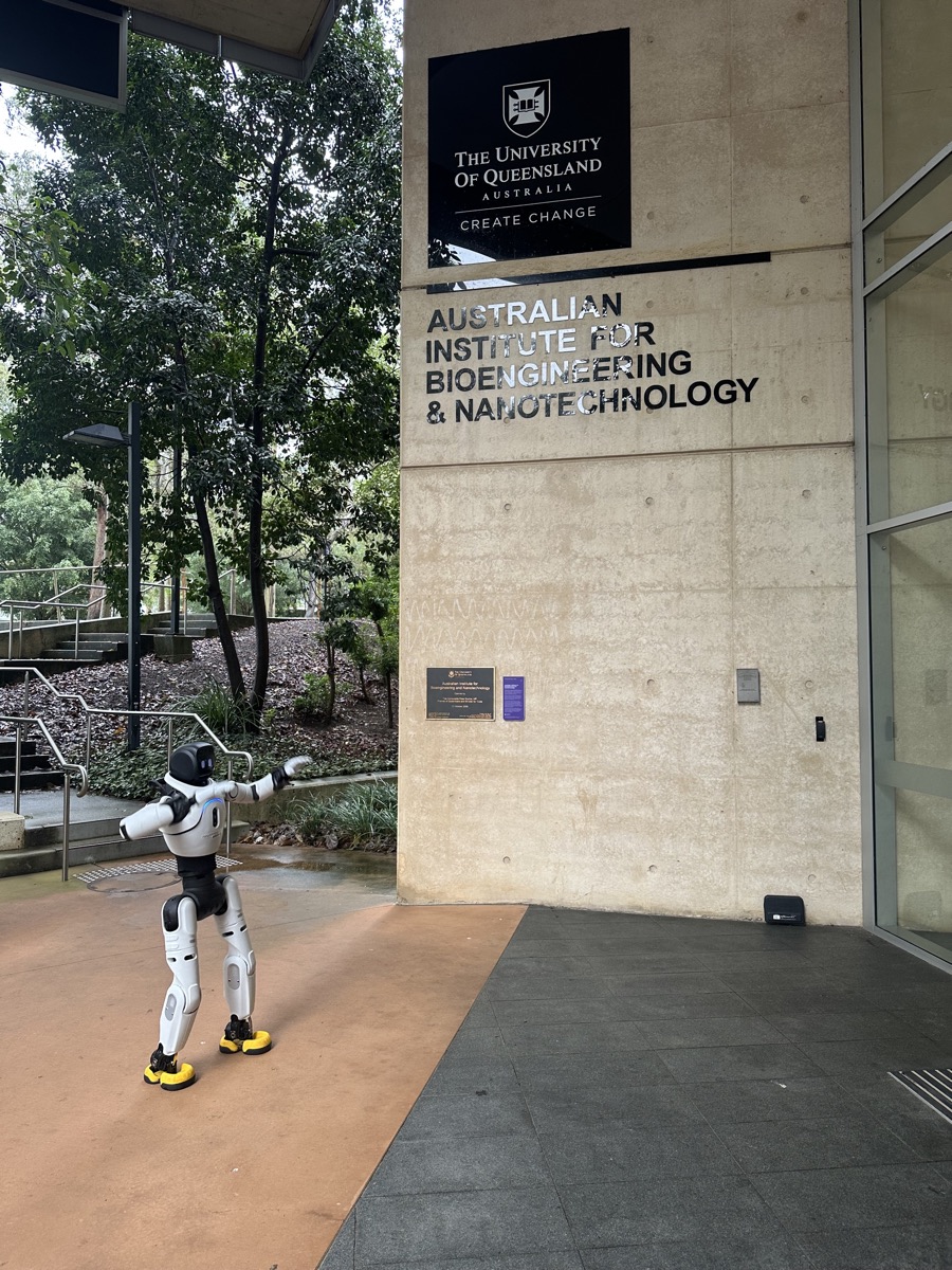 Agibot robot outside the University of Queensland